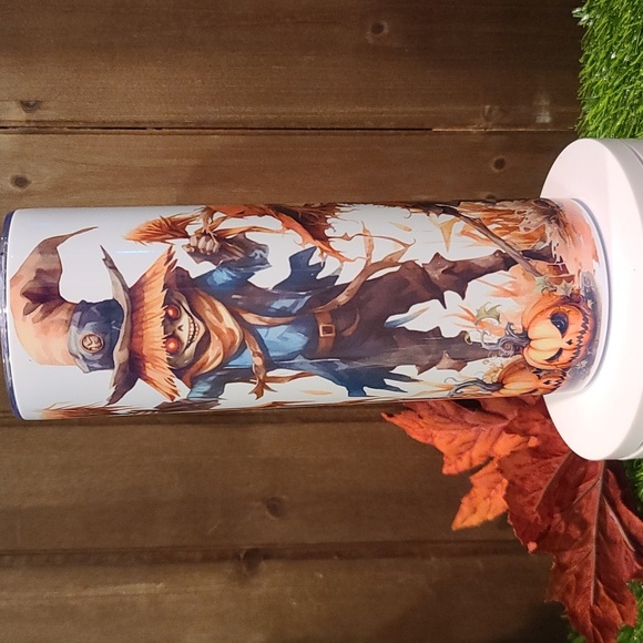 Scarecrow 3 Set Different Styles Of Fall Stainless Steel Skinny Tumblers NWT - Picture 8 of 8